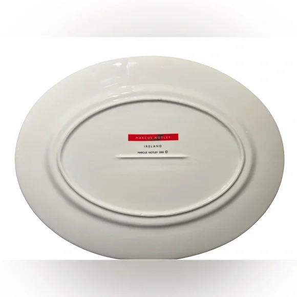 Marcus Notley 🇮🇪 EUC 2005 Beautiful Shamrock ☘️ Large White Platter 🍀 - Picture 3 of 3